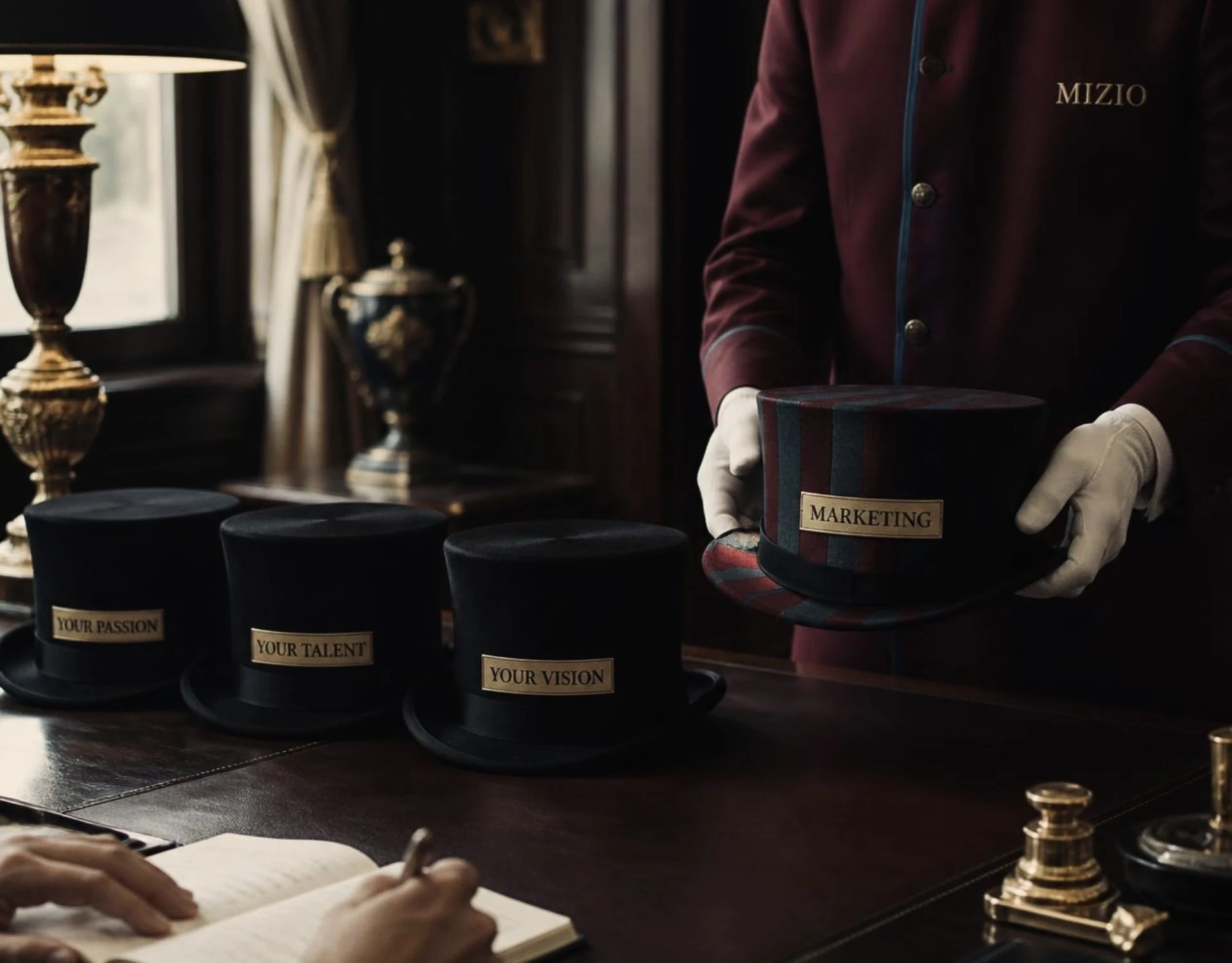 A concierge lifts the marketing hat